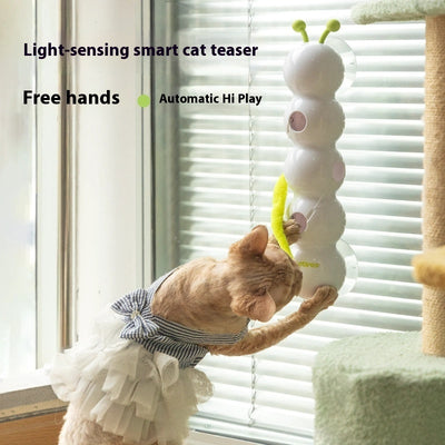 Teasing Cat Toy Automatic Pes Toy With Tail Motion Activated Kitten Rechargeable Smart Interactive Cat Toy