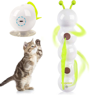 Teasing Cat Toy Automatic Pes Toy With Tail Motion Activated Kitten Rechargeable Smart Interactive Cat Toy