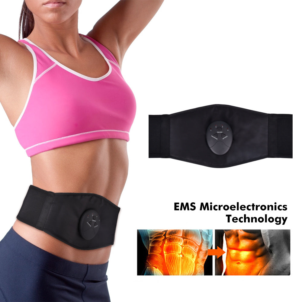 Intelligent Abdominal Apparatus Massage PU Leather Belt Fitness.