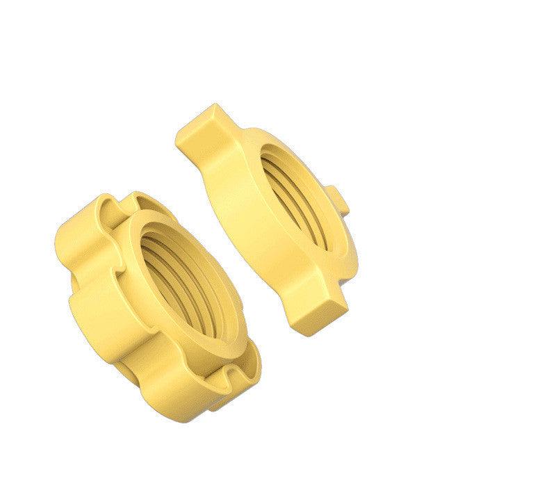 Yellow plastic dumbbell collar locks for fitness home workout equipment