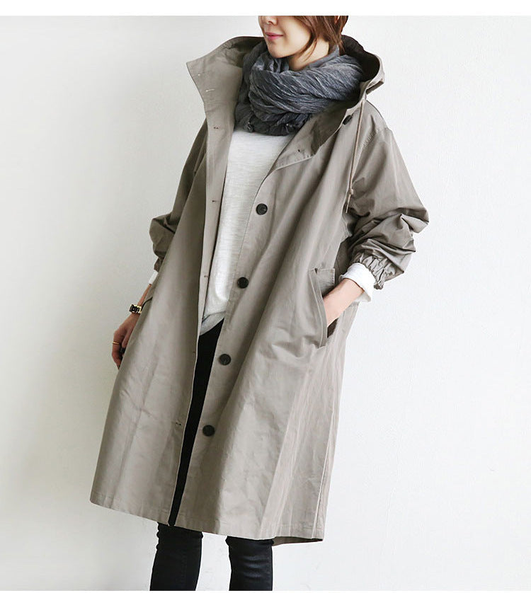 Windbreaker Jacket Loose Button