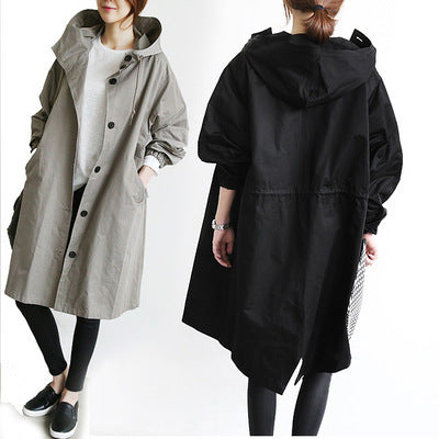 Windbreaker Jacket Loose Button