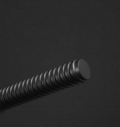 Close-up of black textured dumbbell handle for home fitness workouts