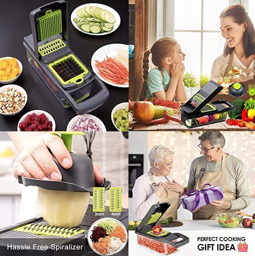 15 In 1 Vegetable Chopper, Salad Fruit Vegetable Food Chopper Slicer Peeler.
