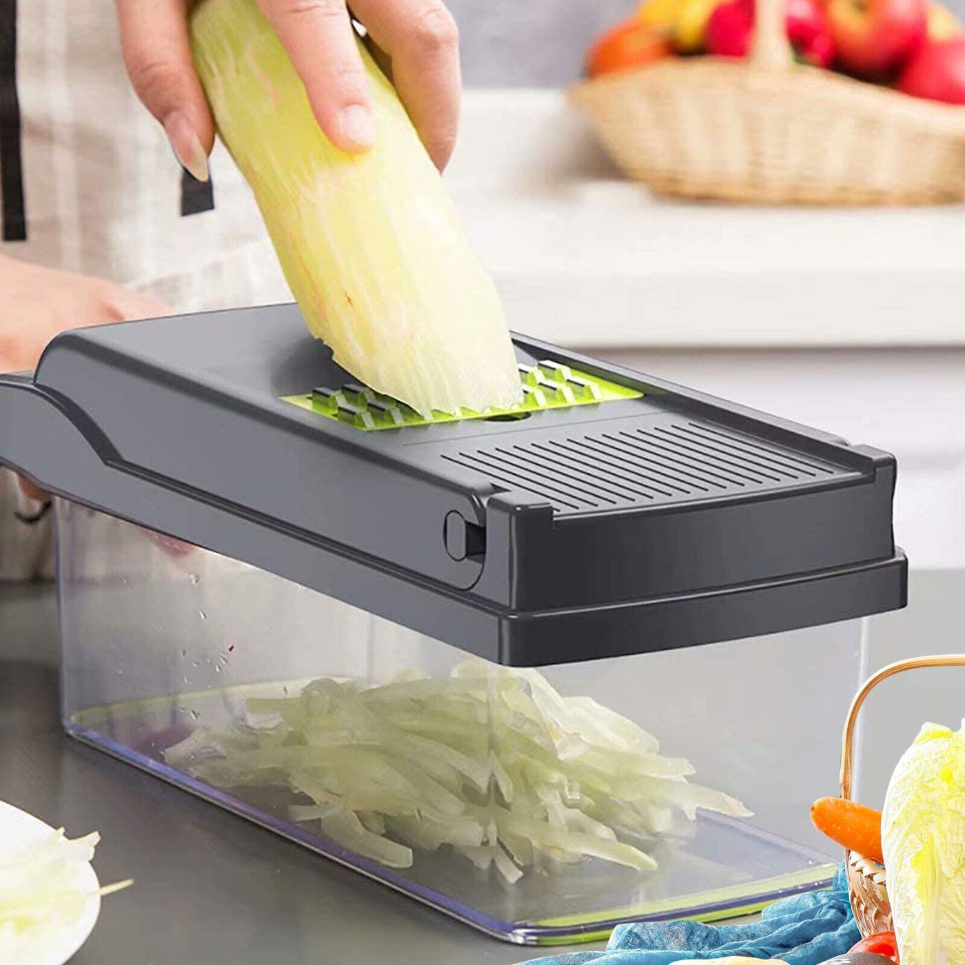 15 In 1 Vegetable Chopper, Salad Fruit Vegetable Food Chopper Slicer Peeler.