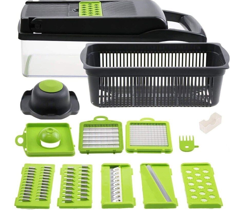 15 In 1 Vegetable Chopper, Salad Fruit Vegetable Food Chopper Slicer Peeler.