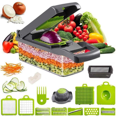 15 In 1 Vegetable Chopper, Salad Fruit Vegetable Food Chopper Slicer Peeler.