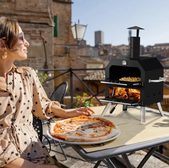 Pizza Oven Wood Maker 2-Layer with Stone.