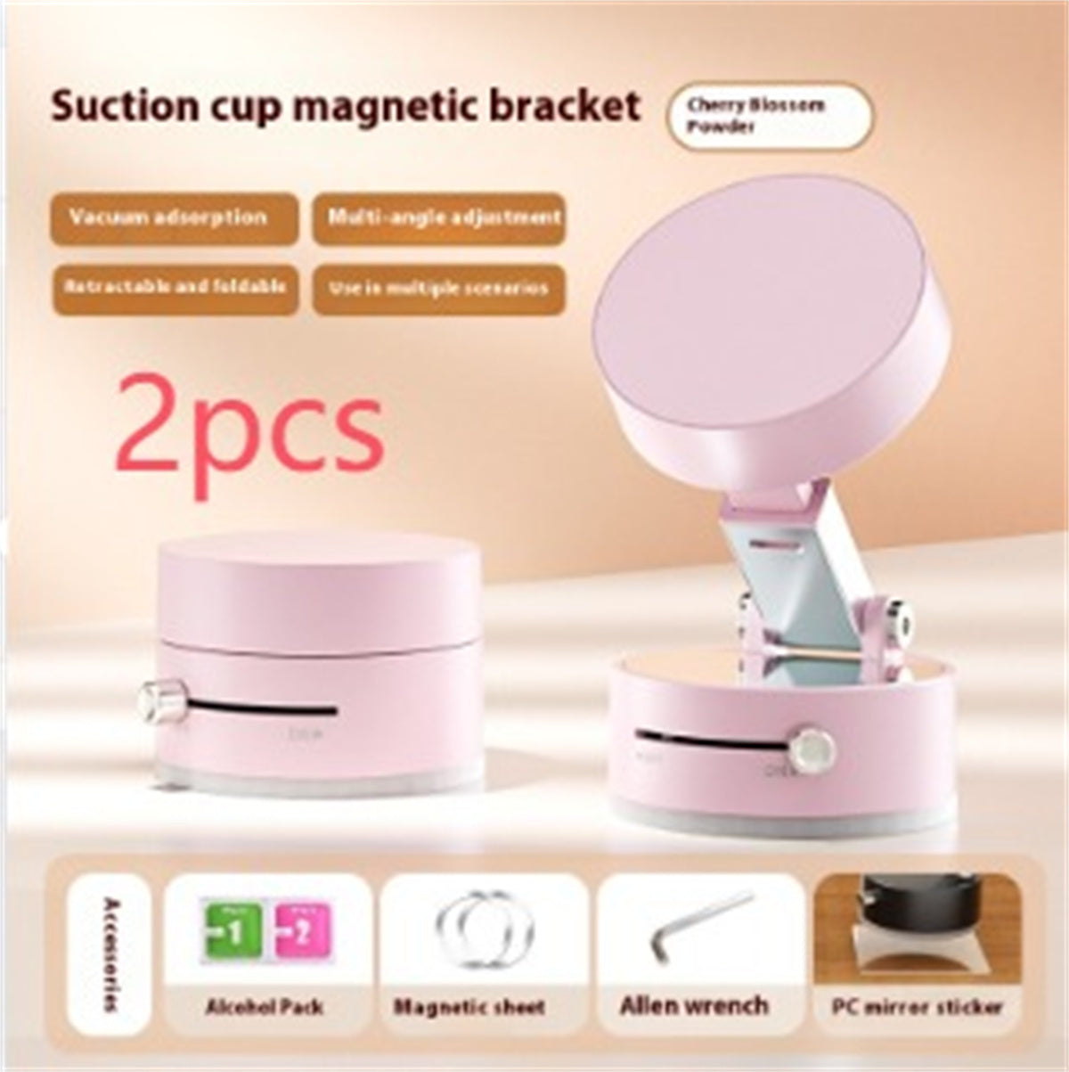 Foldable Magnetic Vacuum Phone Holder
