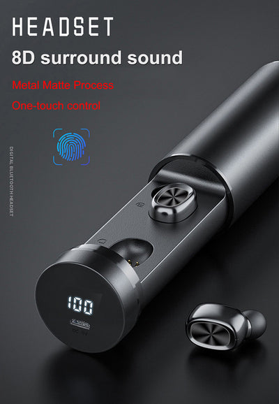 Wireless 8D HIFI Sport MIC Earbuds Gaming Music Headset.