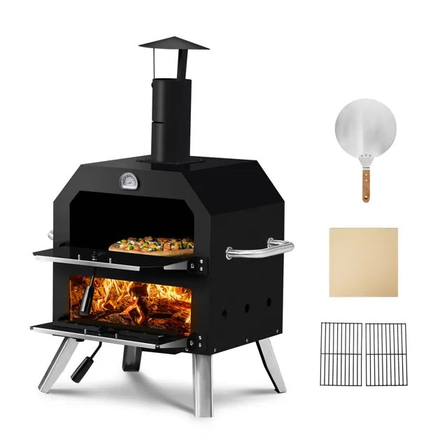 Pizza Oven Wood Maker 2-Layer with Stone.