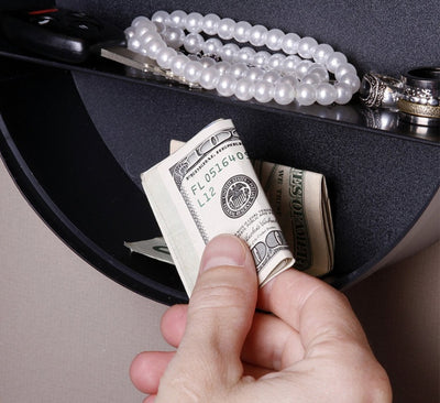 jewelry safe storage clock