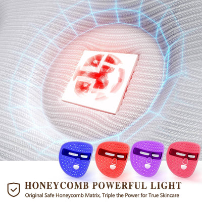 LED Face Mask Facial Care Tool, Red Light Therapy Mask for Face for Home Travel.