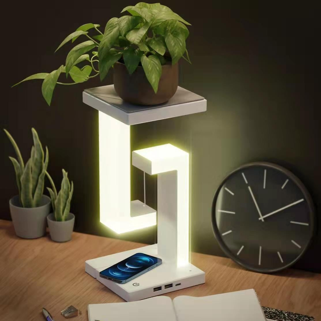 Creative Smartphone Wireless Charging Suspension Table Lamp Balance Floating