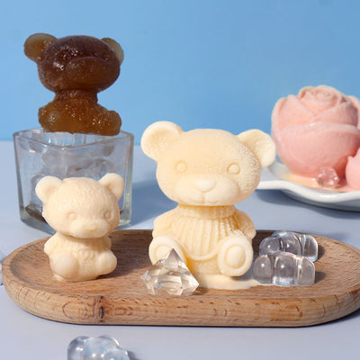 Silicone Mold Bear Shape Ice Cube Maker.