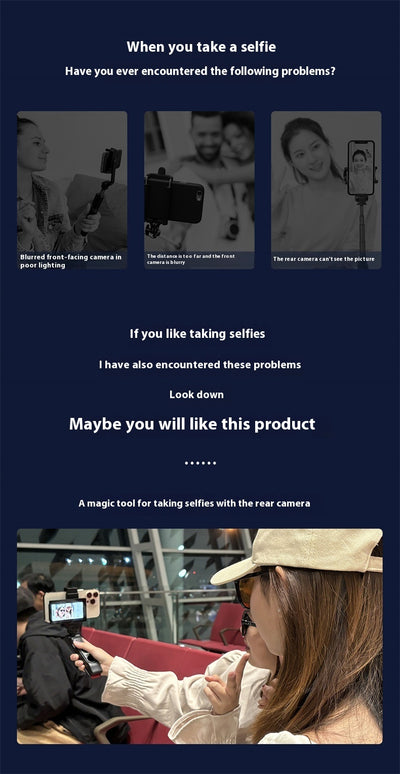 Selfie Mirror Display Screen Magnetic Suction
