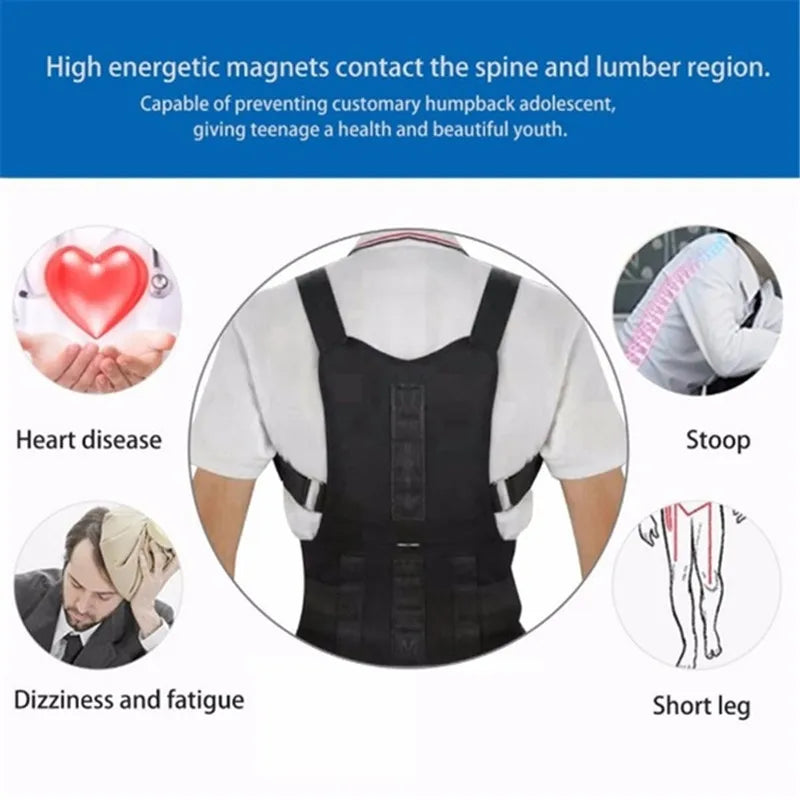 Adjustable Magnetic Posture Back Support Corrector Belt.