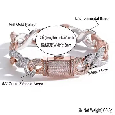 Brass Bracelet Hip Hop Style.
