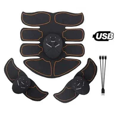 Rechargeable slimming massager hip trainer muscle stimulator with USB charging and multiple pads for home gym workout