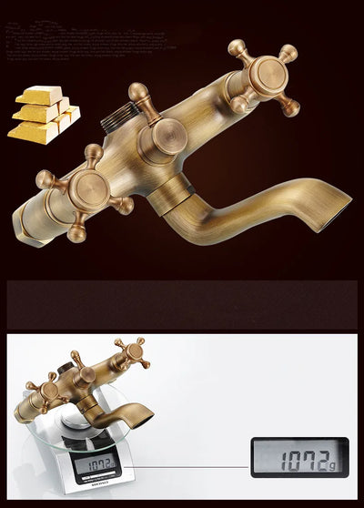 Rainfall Shower Set Antique Bronze Faucet Set.