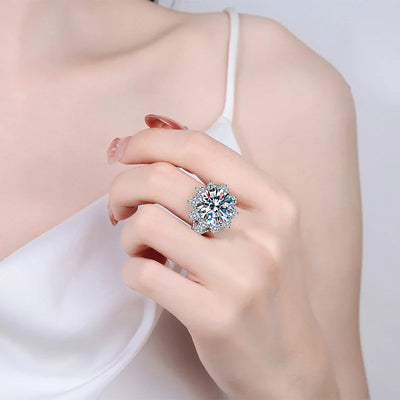 Original 10 Ct Excellent Cut D Wedding Ring.
