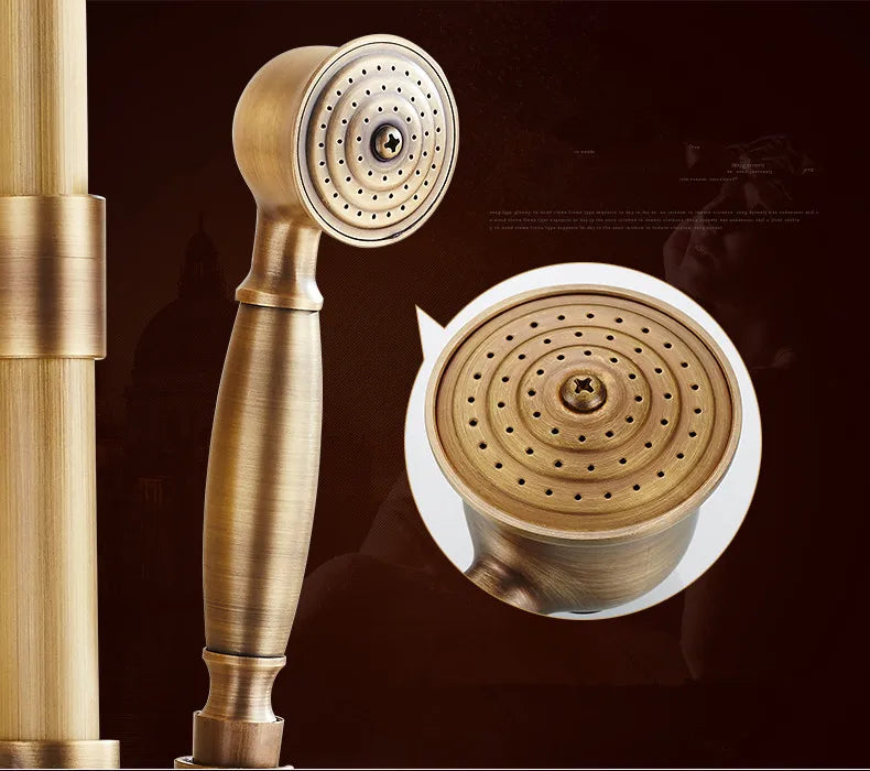 Rainfall Shower Set Antique Bronze Faucet Set.