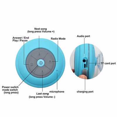 BT Loud Subwoofer Speakers Waterproof Portable.