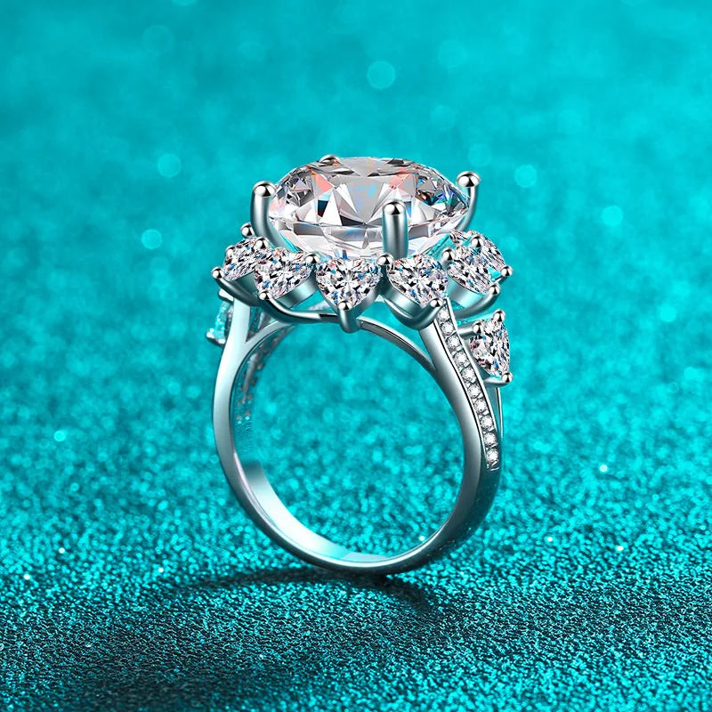 Original 10 Ct Excellent Cut D Wedding Ring.