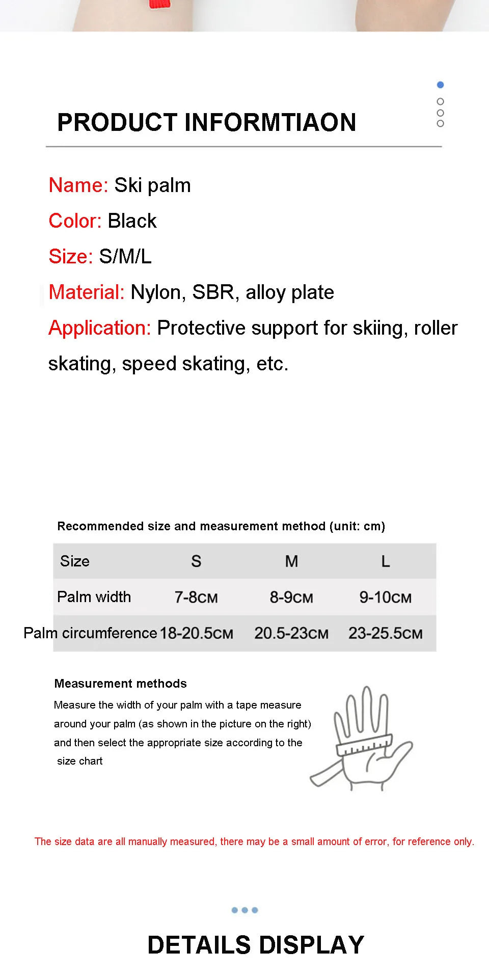 Ski Wrist Support Gear Hand Protection.