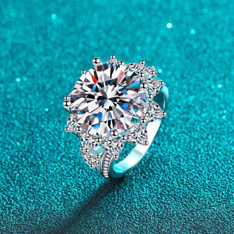 Original 10 Ct Excellent Cut D Wedding Ring.