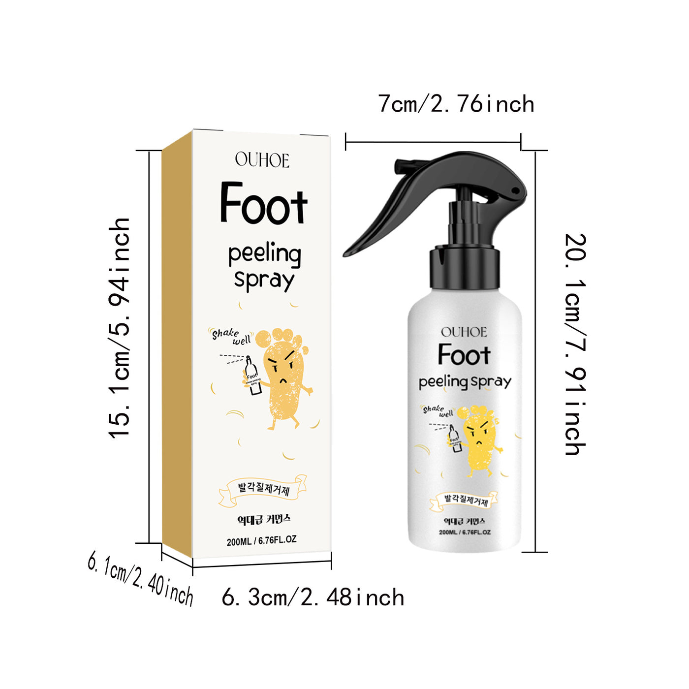 Foot Exfoliating Spray Repair Brightening Anti-Drying.