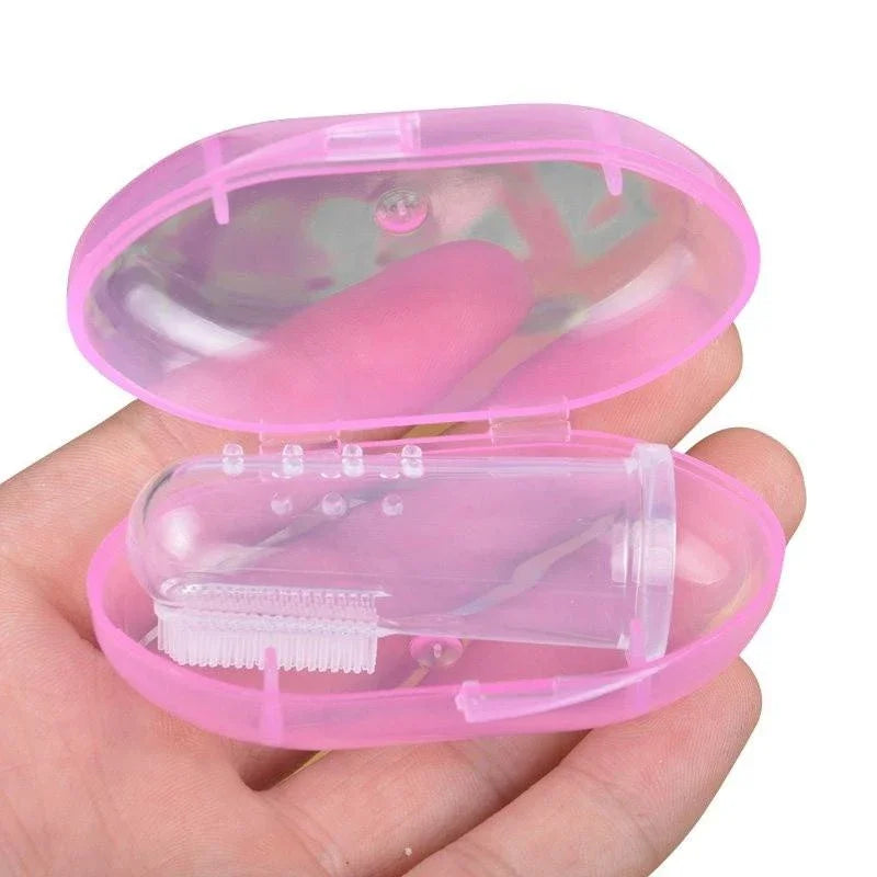 Soft Pet Finger Toothbrush Cleaning Silica gel.