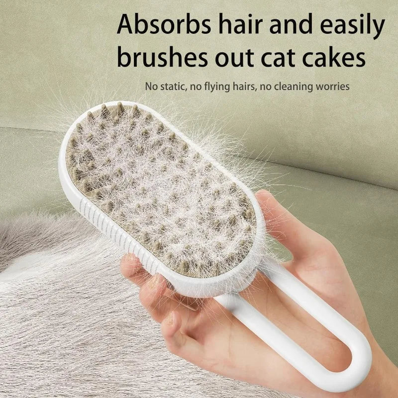 Steamy Dog Brush Electric Spray Cat Hairbrush.