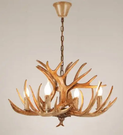 9 Head Candle Antler Chandelier.