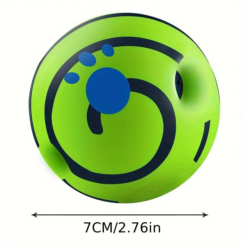 Squeaky Giggle Wobble Ball - Durable, Interactive Chew Toy.