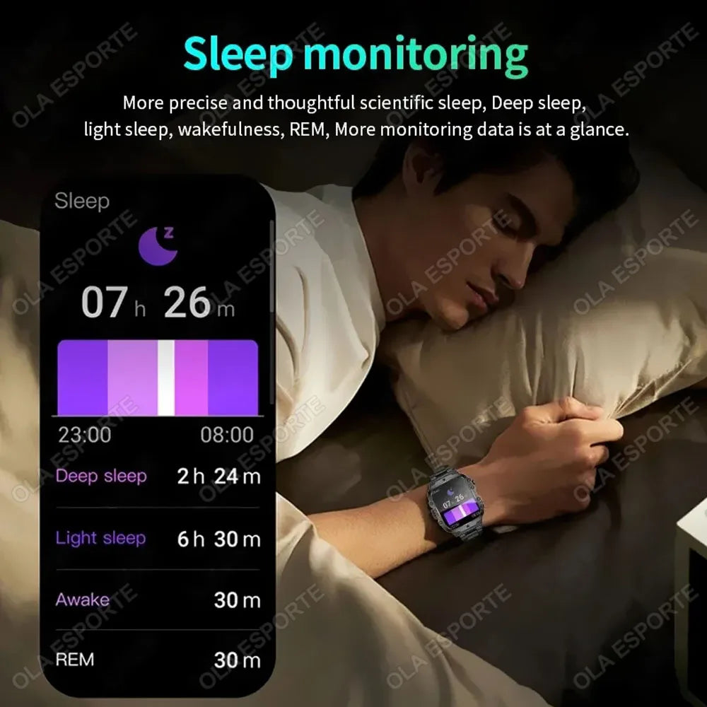 Military Smart Watch Sports Fitness Tracker.