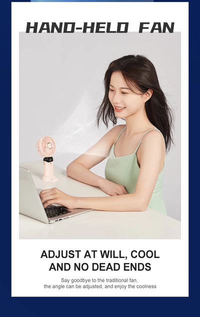 Mini Fan Foldable Portable Neck Hanging.