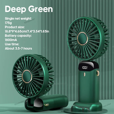 Mini Fan Foldable Portable Neck Hanging.