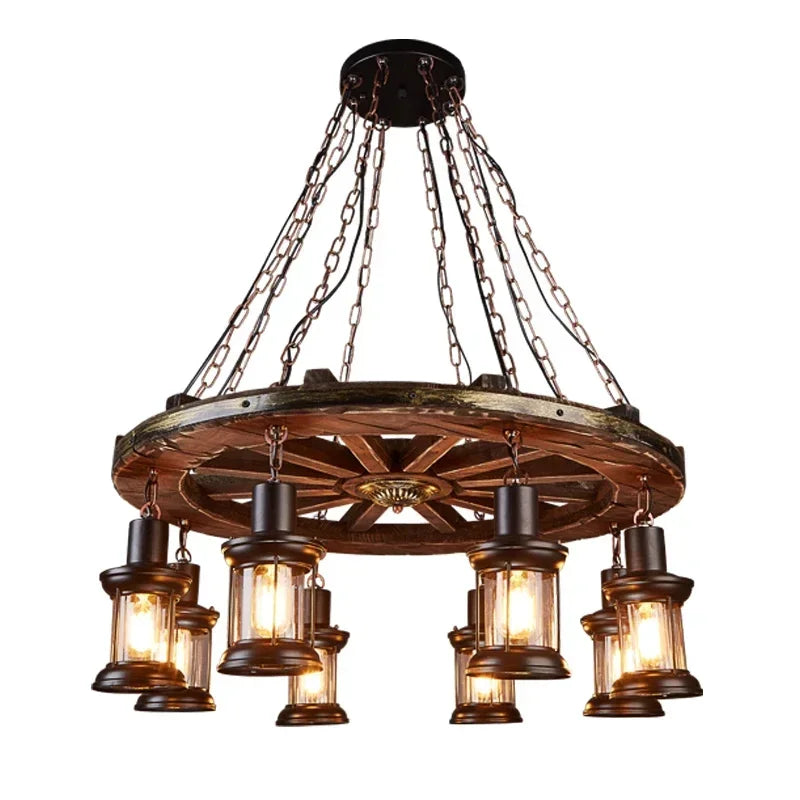 Wheel Pendant lights Metallic luster Hanging Lamps.