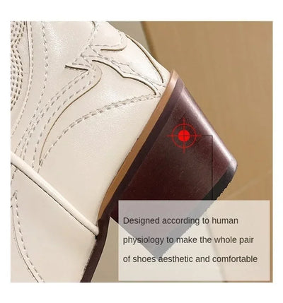 Cowboy Boot Embroidered Shoes Autumn.