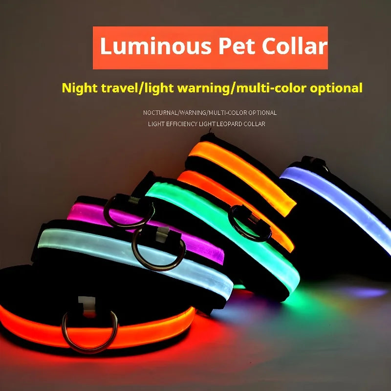 Dog Collar LED Night Safety Flashing.