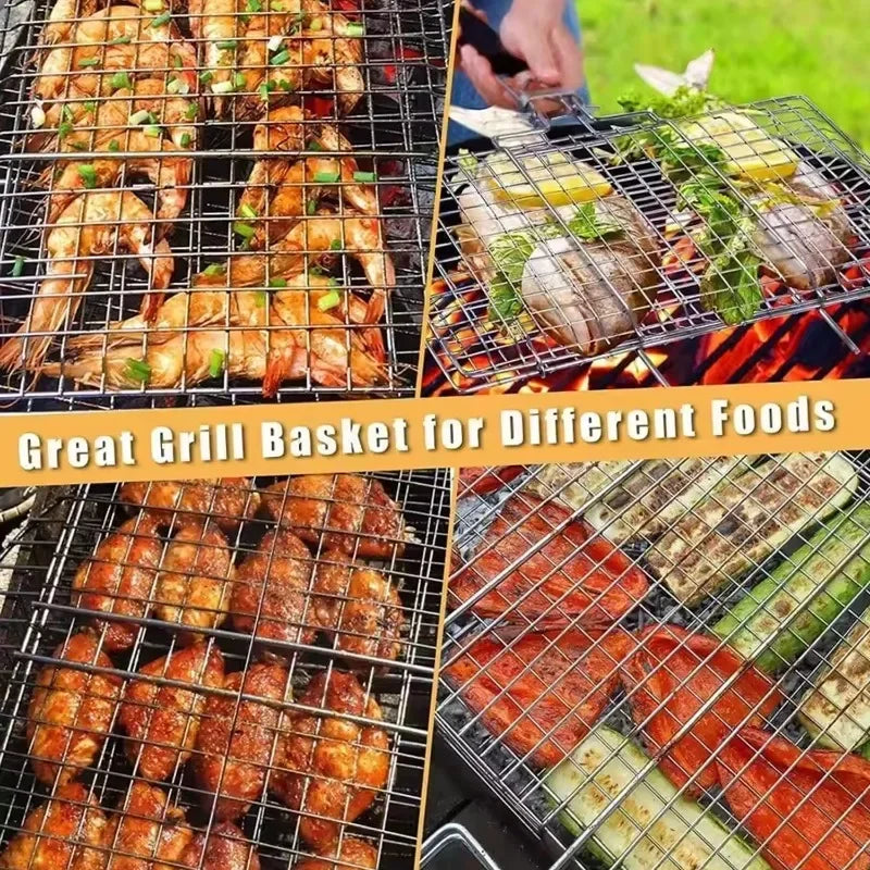 BBQ Mesh Non-Stick Grilling Basket.