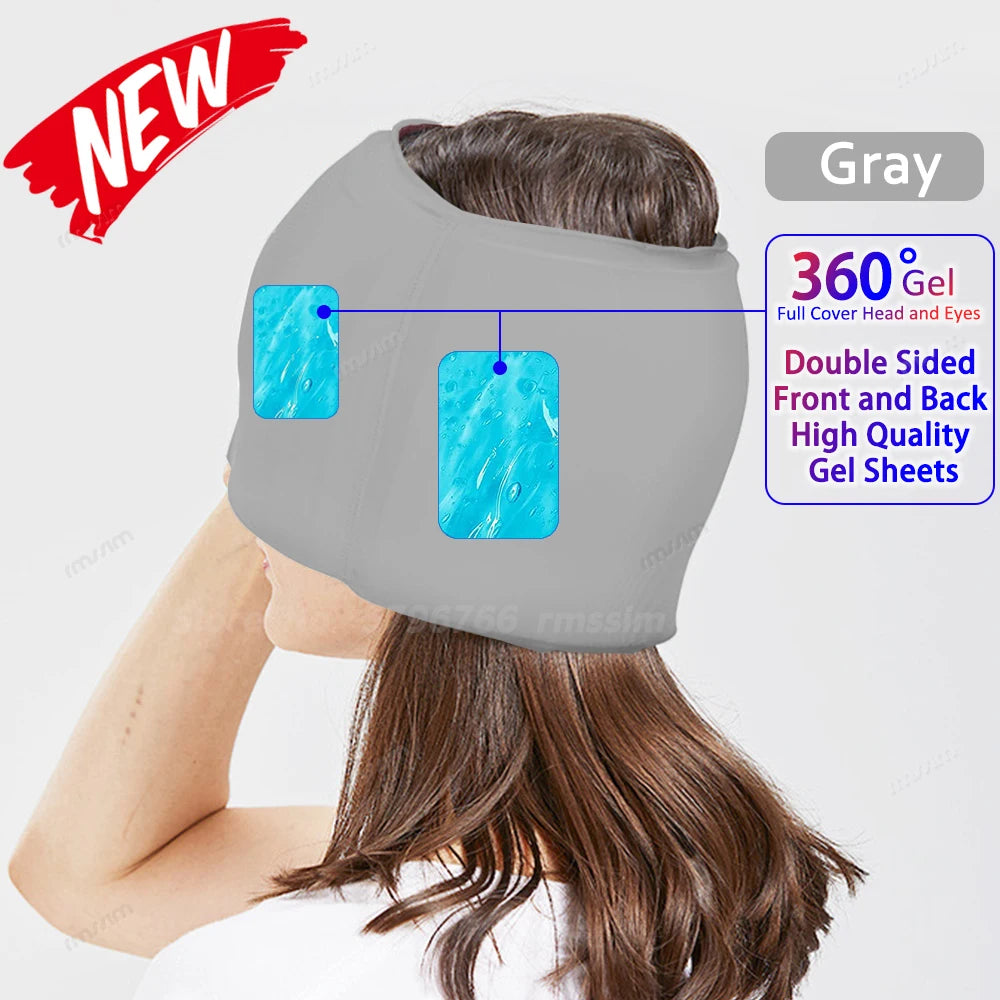 Head Massager Cap Gel Hot Cold Therapy.
