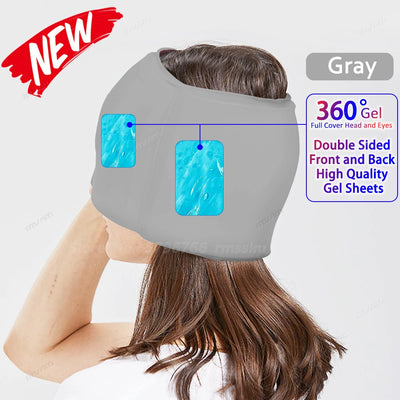 Head Massager Cap Gel Hot Cold Therapy.