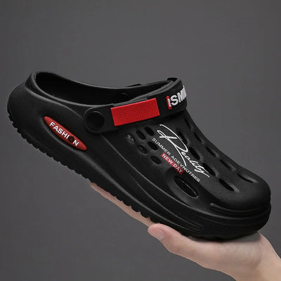Men Clogs Soft Sole Breathable Beach Slippers.