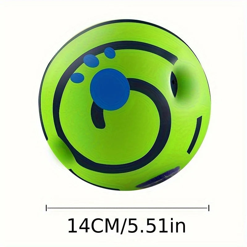 Squeaky Giggle Wobble Ball - Durable, Interactive Chew Toy.