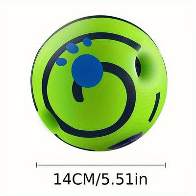 Squeaky Giggle Wobble Ball - Durable, Interactive Chew Toy.