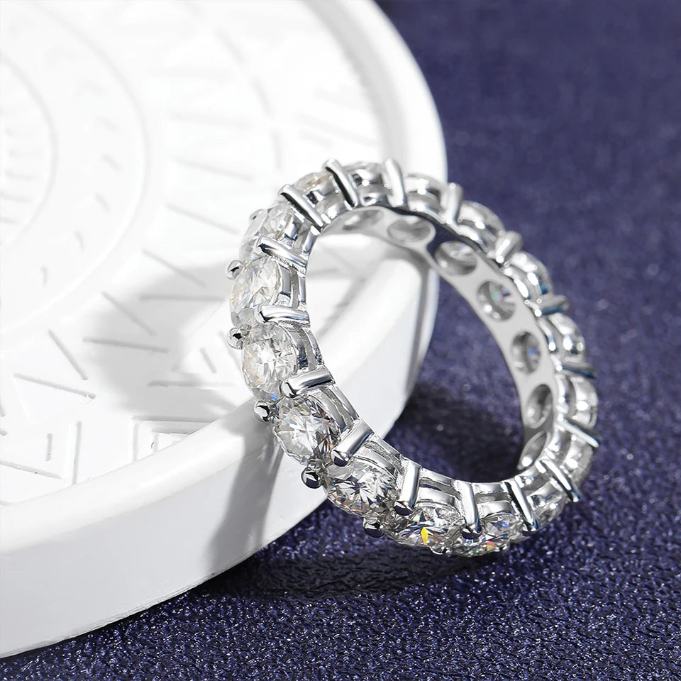 925 Sterling Silver Diamond Wedding Ring