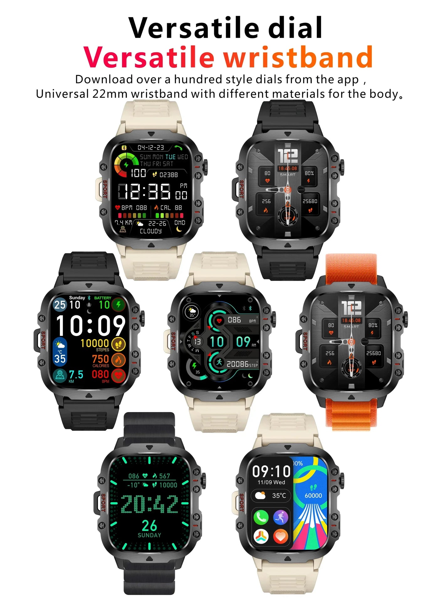 Smartwatch Waterproof Bluetooth Call Ai Voice.