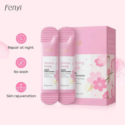 Sakura Moisturizing Sleeping Masks travel night cream with cherry blossom for skin repair and rejuvenation